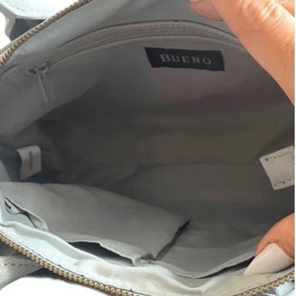 Bueno Crossbody Satchel Bag Women OS Dove Grey New Vegan Leather Top Handle Tote
